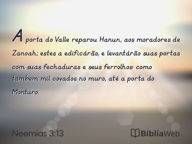 Neemias 3:13 em imagem para compartilhar