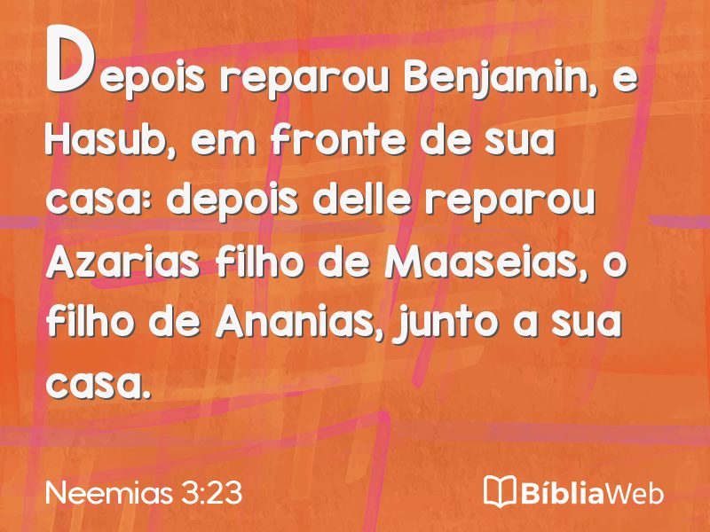 Neemias 3:23 em imagem para compartilhar