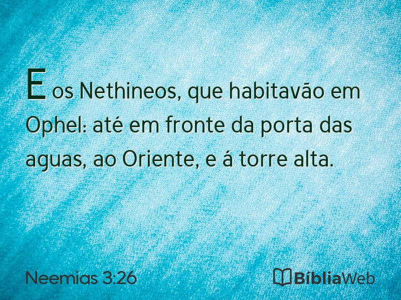 Neemias 3:26 em imagem para compartilhar