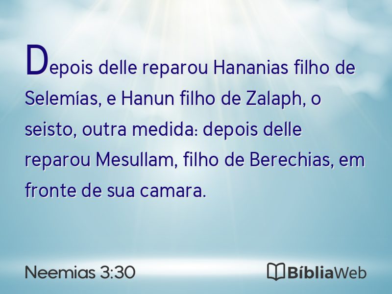 Neemias 3:30 em imagem para compartilhar