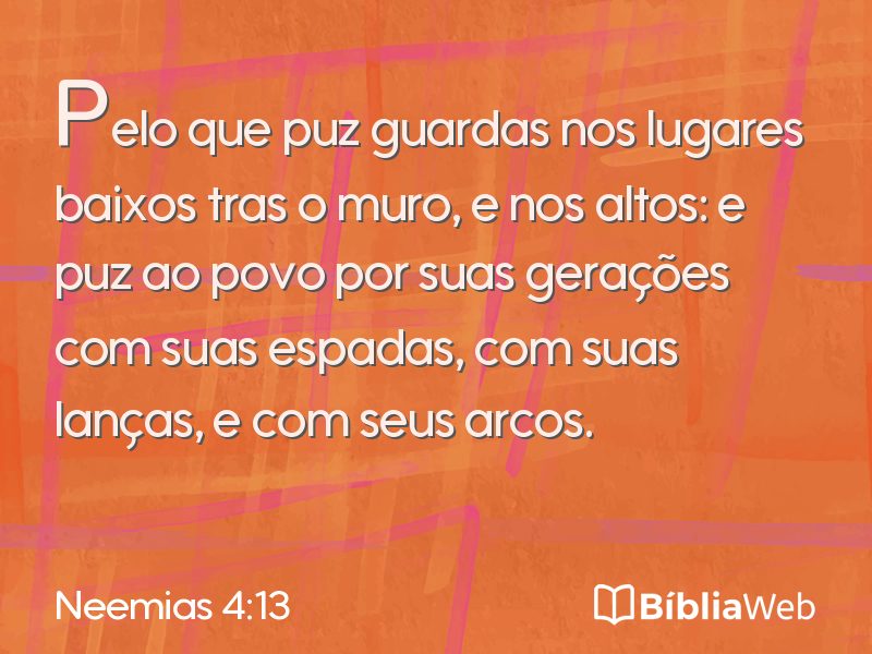 Neemias 4:13 em imagem para compartilhar