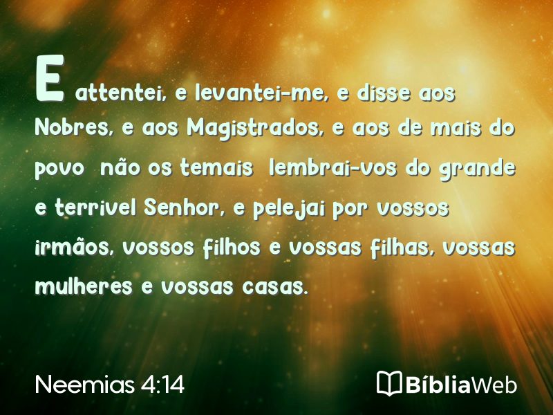 Neemias 4:14 em imagem para compartilhar