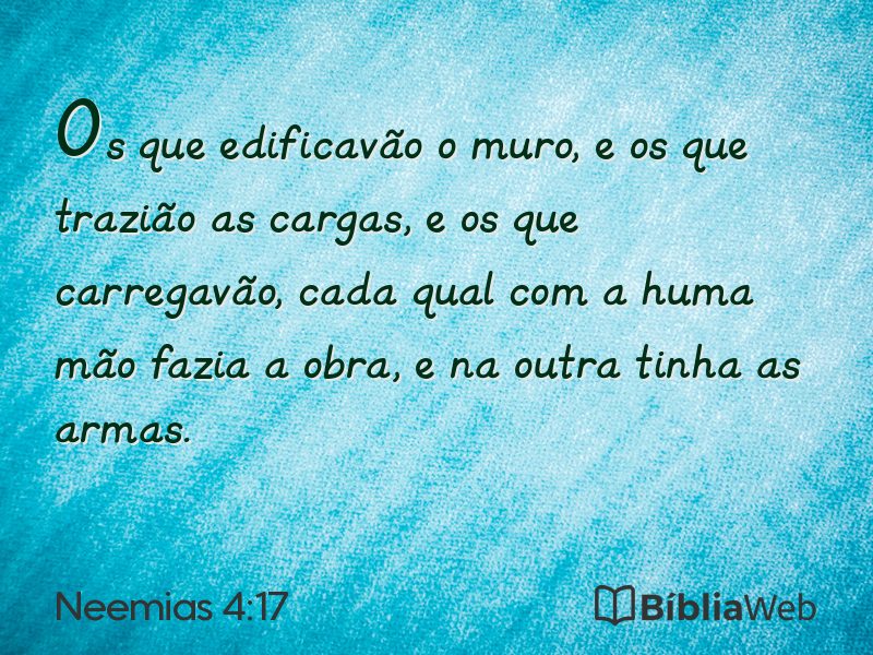 Neemias 4:17 em imagem para compartilhar