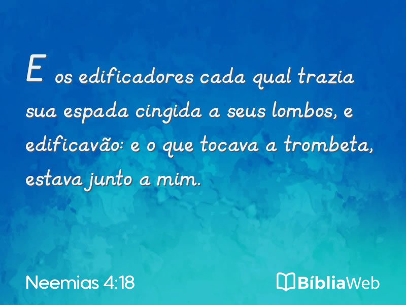 Neemias 4:18 em imagem para compartilhar