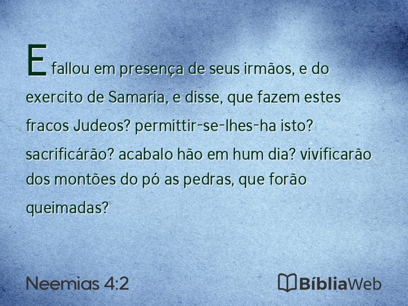 Neemias 4:2 em imagem para compartilhar