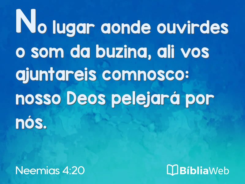 Neemias 4:20 em imagem para compartilhar