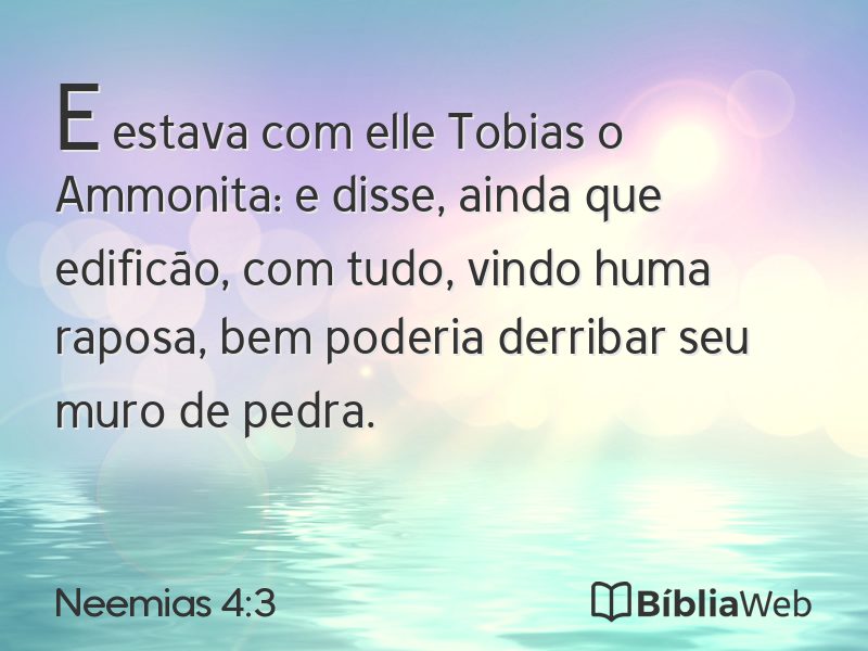 Neemias 4:3 em imagem para compartilhar