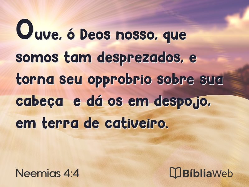 Neemias 4:4 em imagem para compartilhar