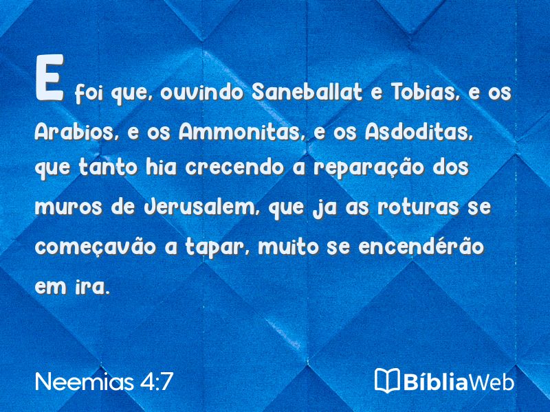 Neemias 4:7 em imagem para compartilhar