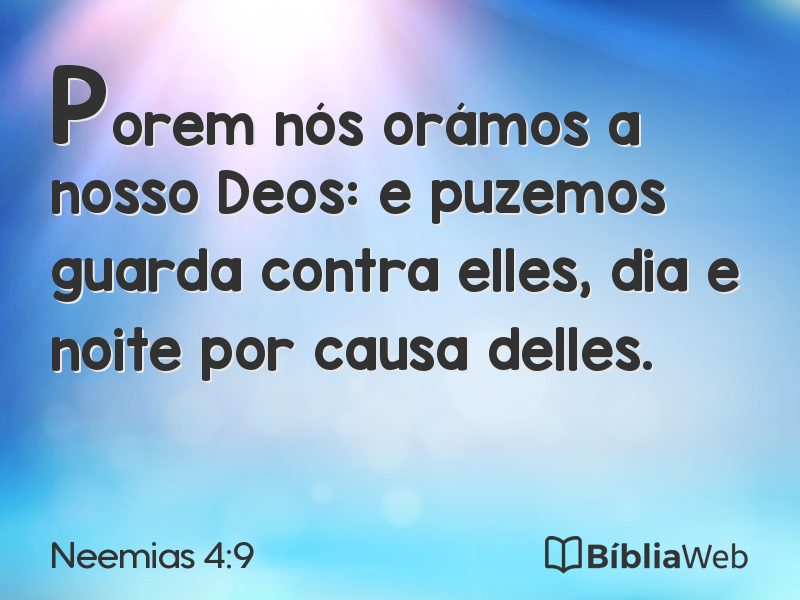 Neemias 4:9 em imagem para compartilhar