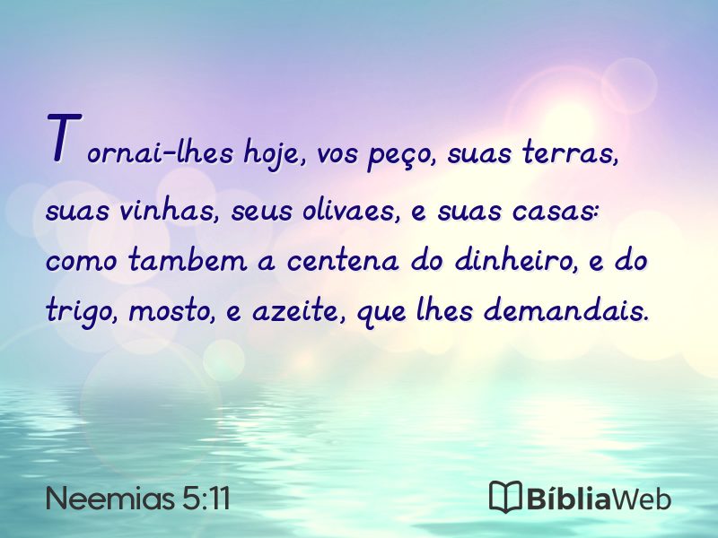 Neemias 5:11 em imagem para compartilhar