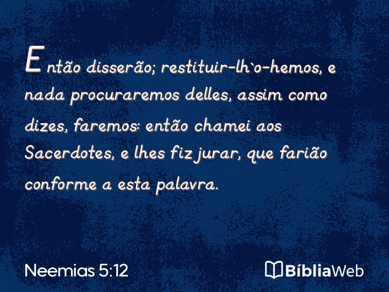 Neemias 5:12 em imagem para compartilhar