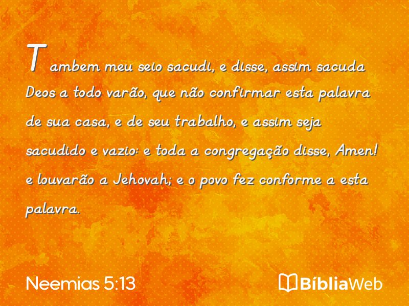 Neemias 5:13 em imagem para compartilhar