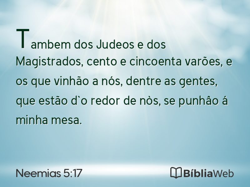 Neemias 5:17 em imagem para compartilhar