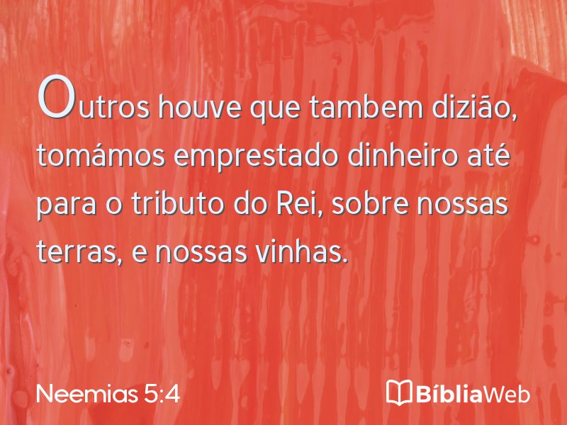 Neemias 5:4 em imagem para compartilhar
