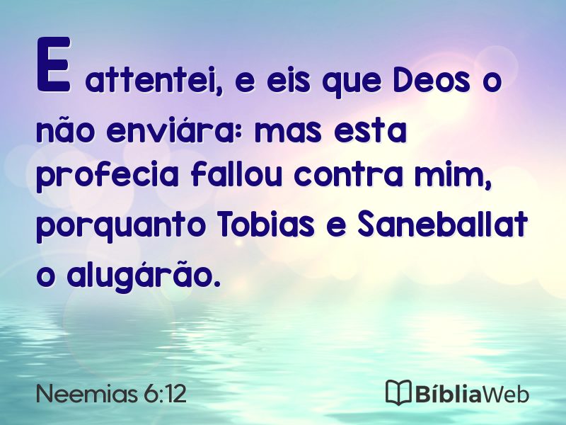 Neemias 6:12 em imagem para compartilhar
