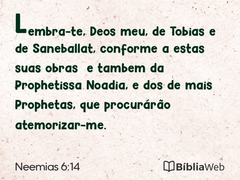 Neemias 6:14 em imagem para compartilhar