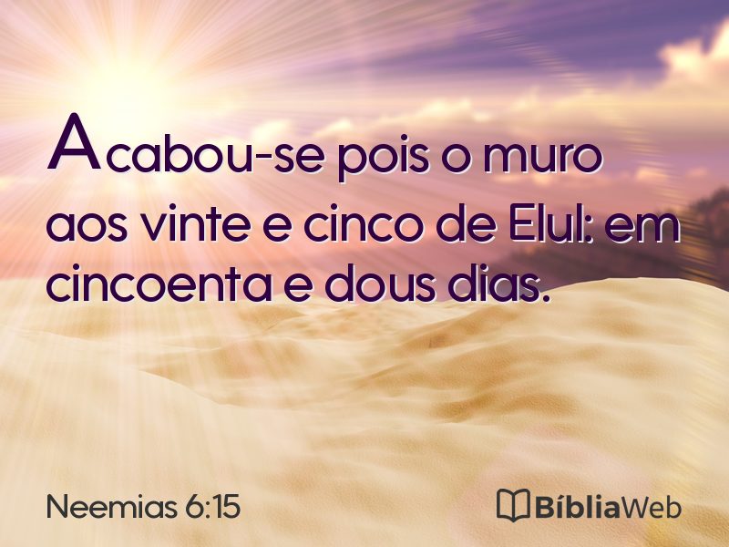 Neemias 6:15 em imagem para compartilhar