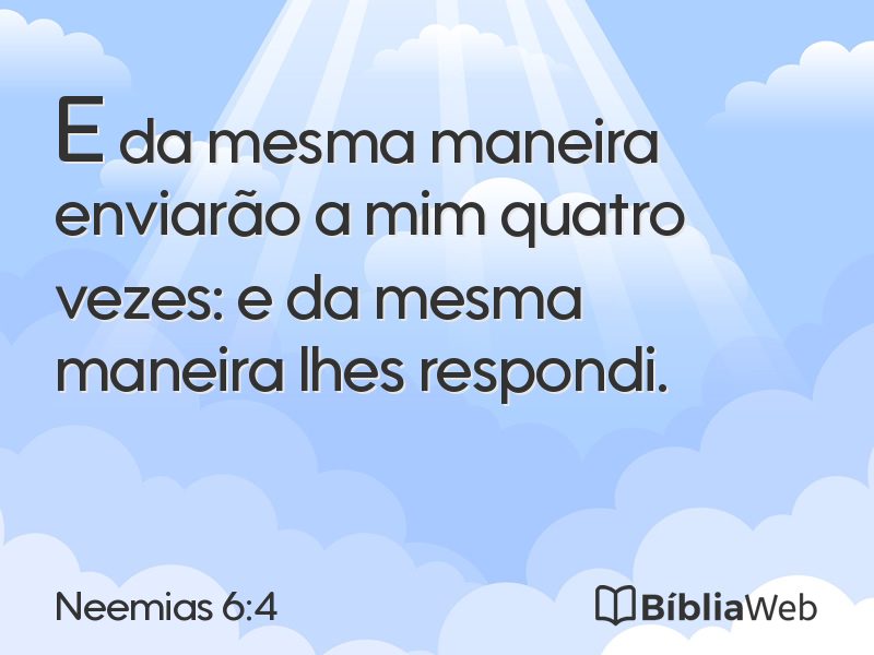 Neemias 6:4 em imagem para compartilhar