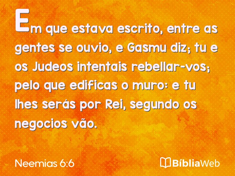 Neemias 6:6 em imagem para compartilhar