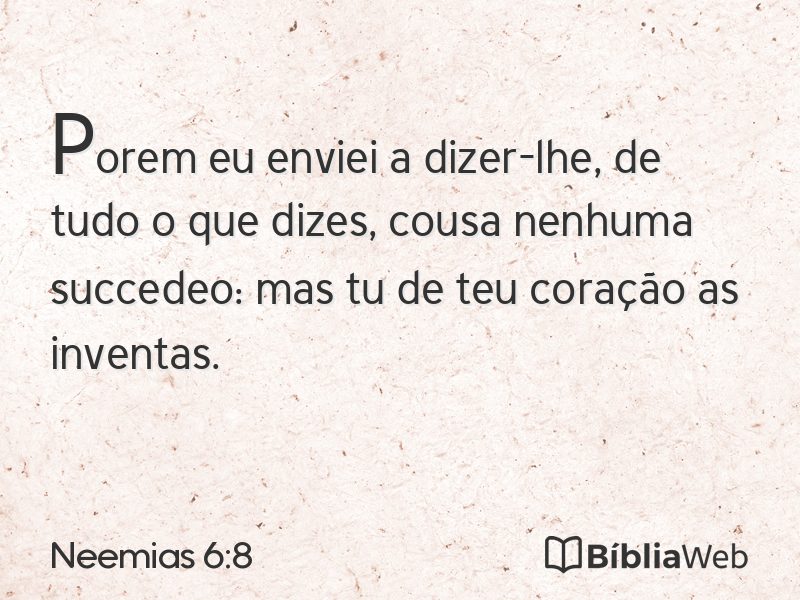 Neemias 6:8 em imagem para compartilhar