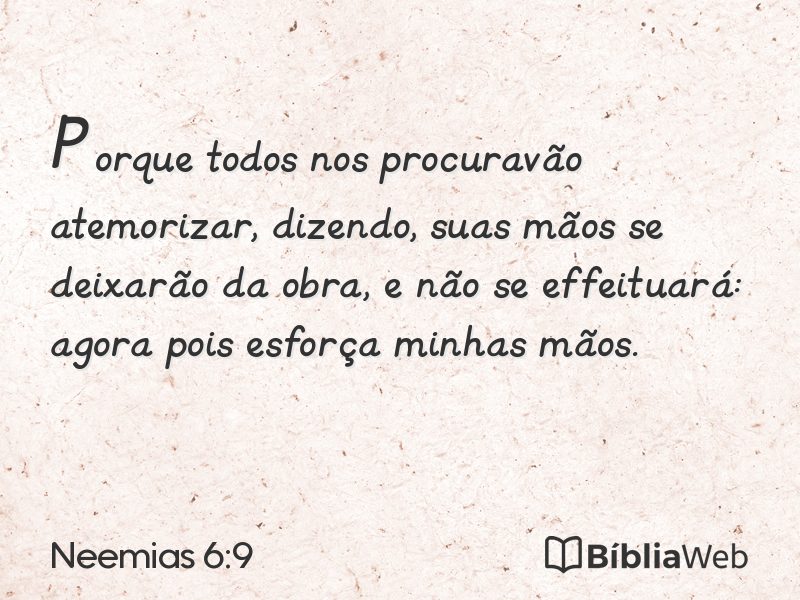Neemias 6:9 em imagem para compartilhar
