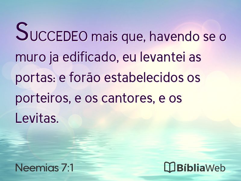 Neemias 7:1 em imagem para compartilhar
