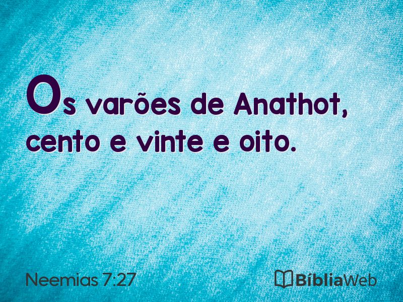 Neemias 7:27 em imagem para compartilhar