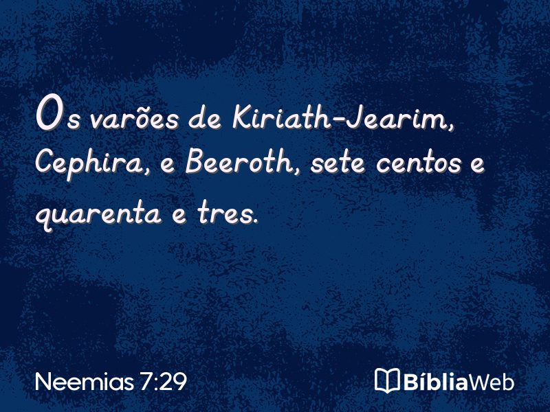 Neemias 7:29 em imagem para compartilhar