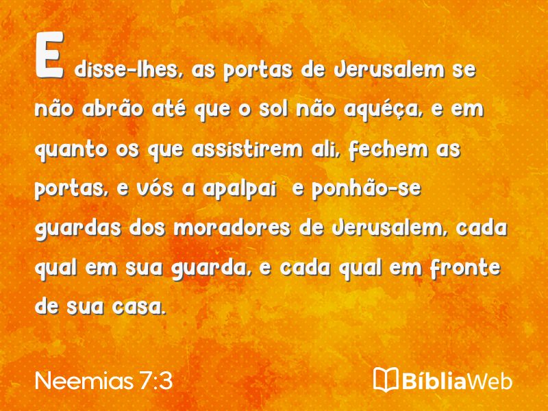Neemias 7:3 em imagem para compartilhar