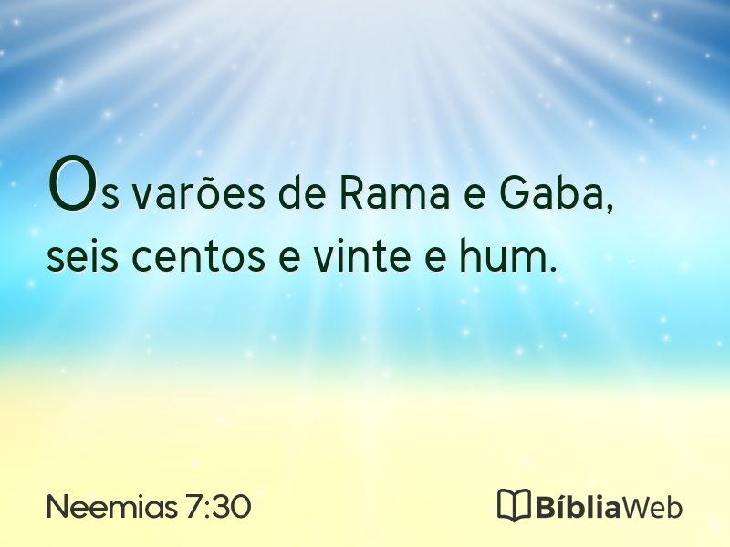 Neemias 7:30 em imagem para compartilhar