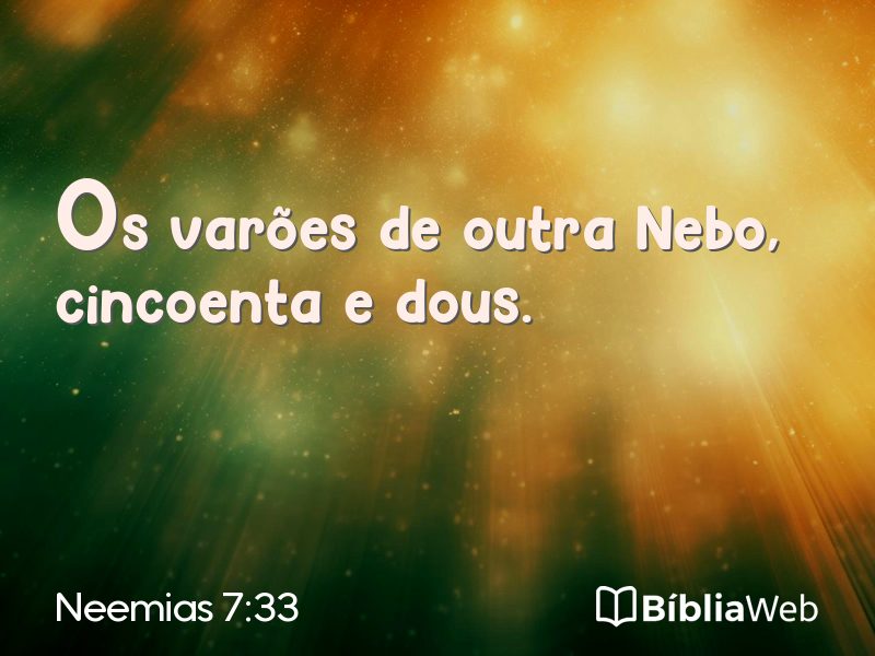 Neemias 7:33 em imagem para compartilhar