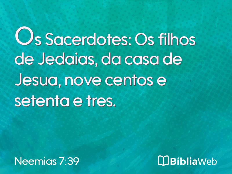 Neemias 7:39 em imagem para compartilhar