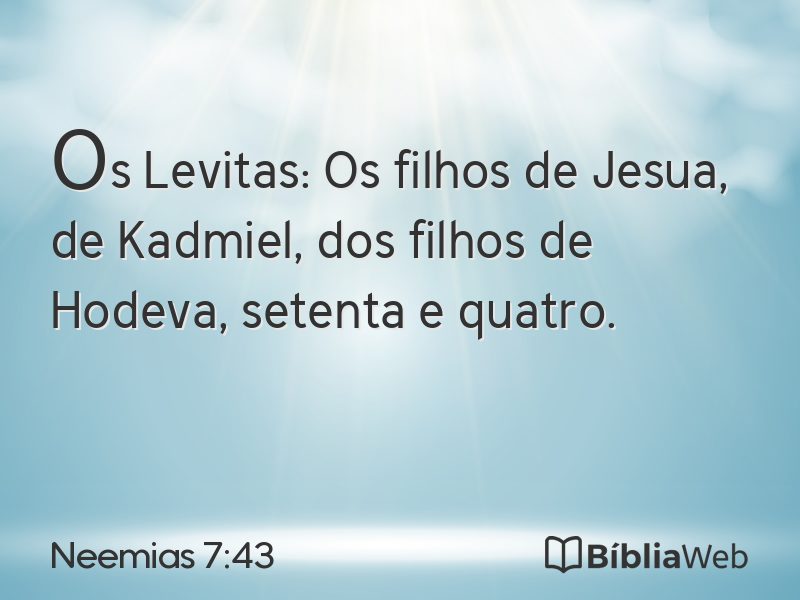 Neemias 7:43 em imagem para compartilhar
