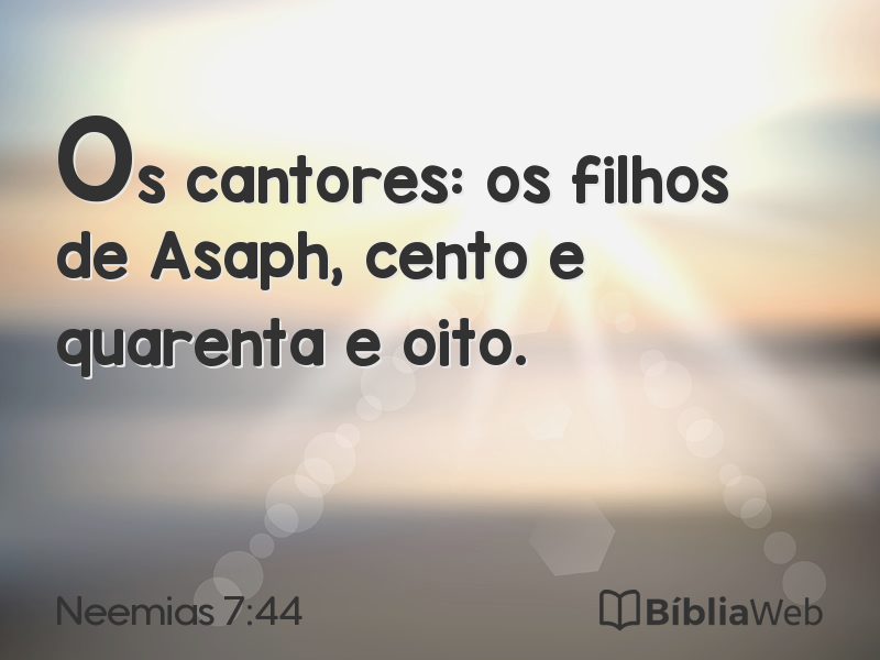 Neemias 7:44 em imagem para compartilhar