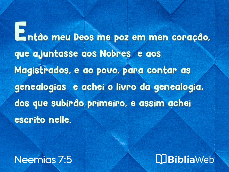 Neemias 7:5 em imagem para compartilhar