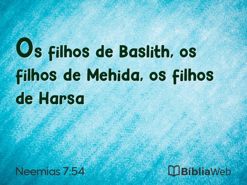 Neemias 7:54 em imagem para compartilhar