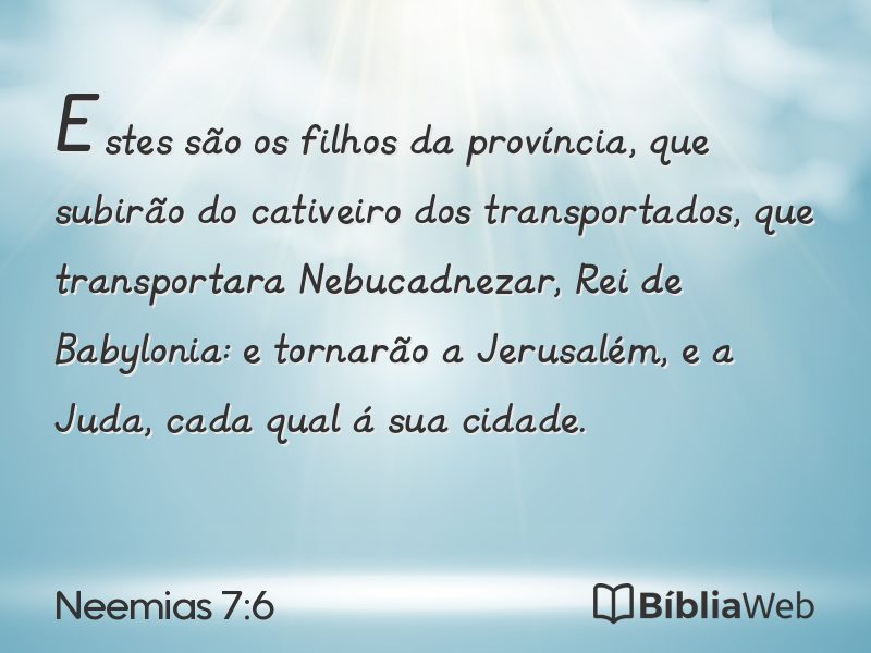 Neemias 7:6 em imagem para compartilhar