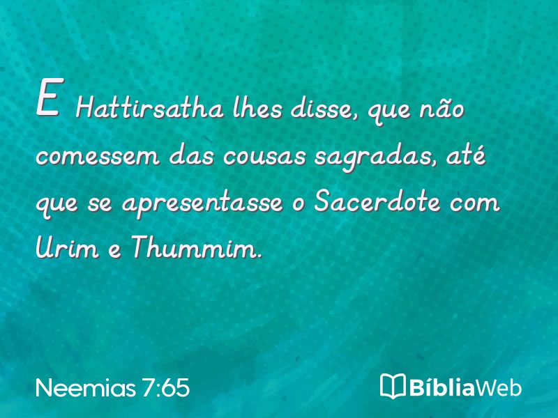 Neemias 7:65 em imagem para compartilhar