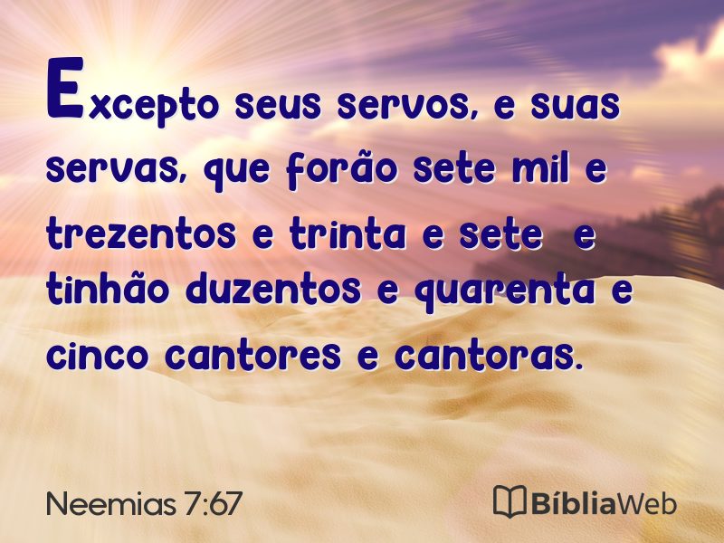 Neemias 7:67 em imagem para compartilhar