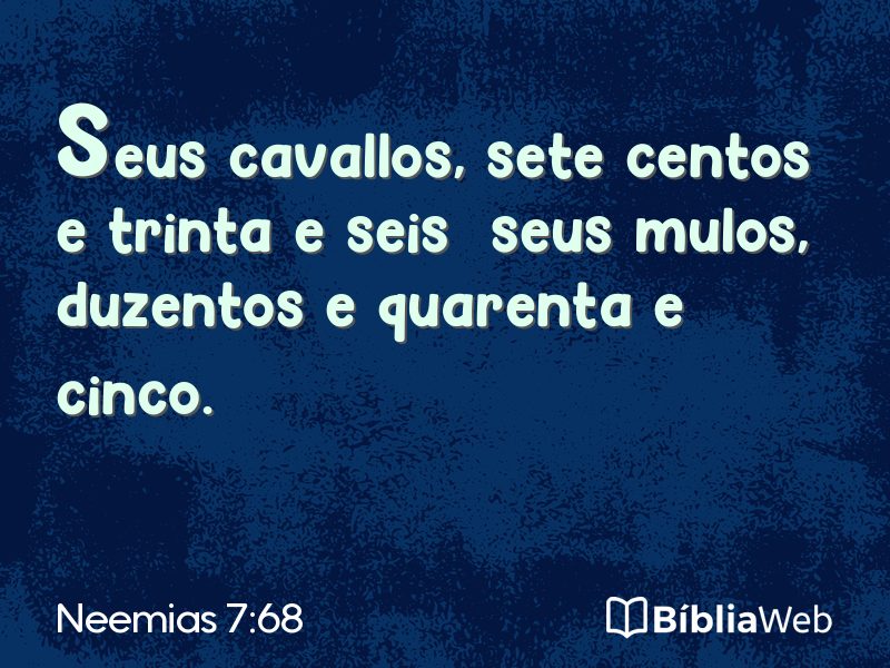 Neemias 7:68 em imagem para compartilhar