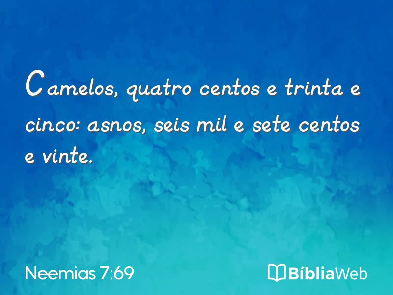 Neemias 7:69 em imagem para compartilhar