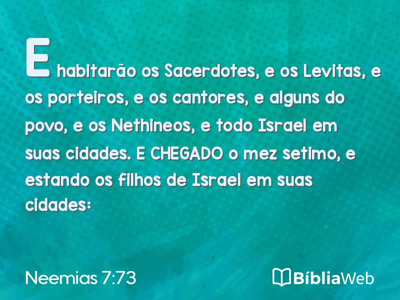 Neemias 7:73 em imagem para compartilhar