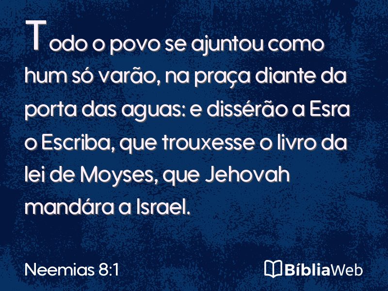 Neemias 8:1 em imagem para compartilhar