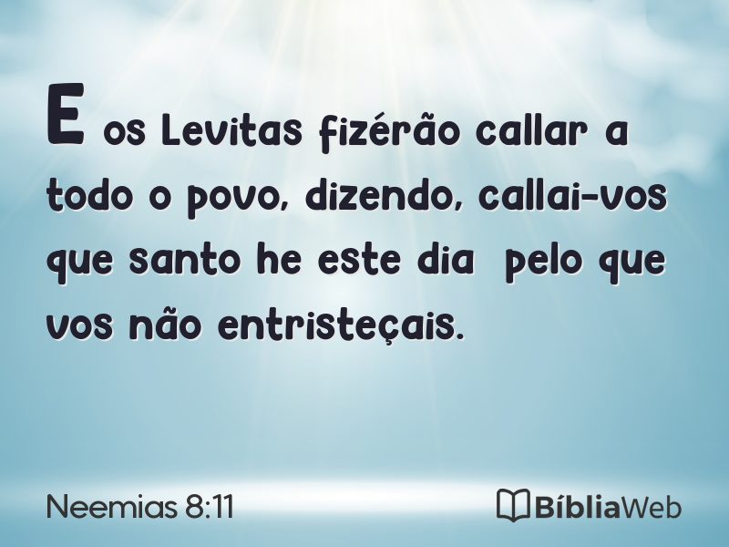 Neemias 8:11 em imagem para compartilhar