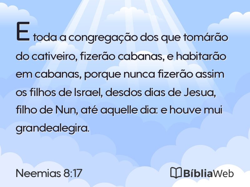 Neemias 8:17 em imagem para compartilhar