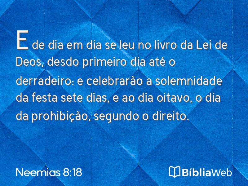 Neemias 8:18 em imagem para compartilhar