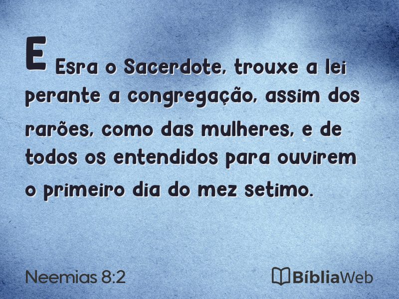 Neemias 8:2 em imagem para compartilhar
