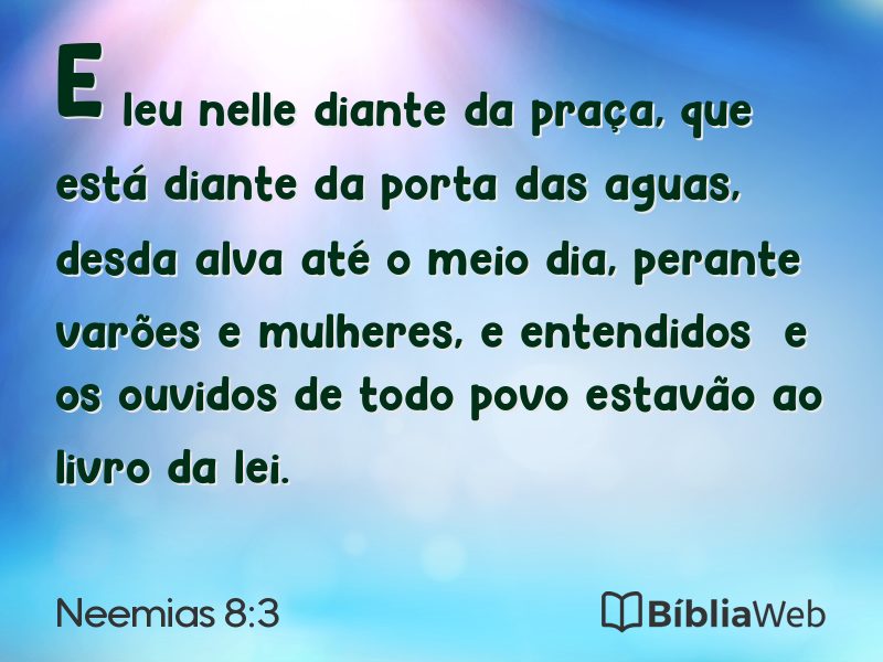 Neemias 8:3 em imagem para compartilhar