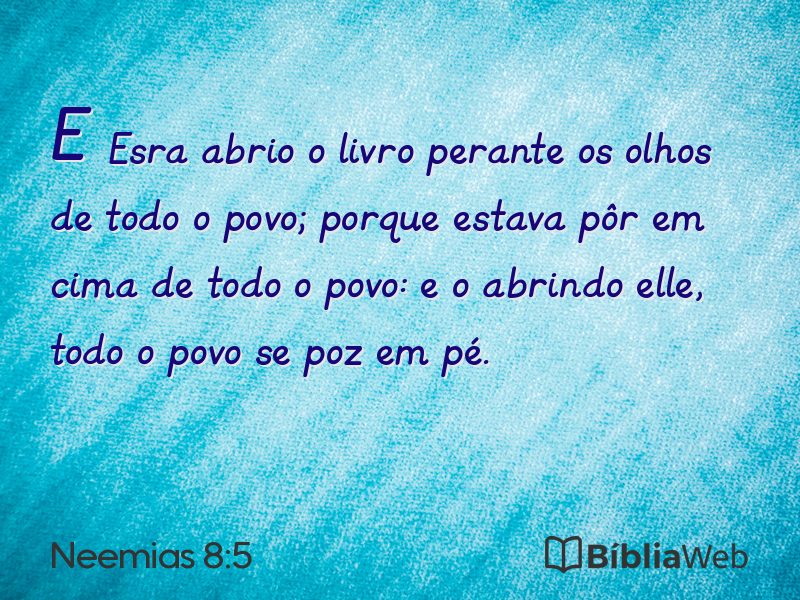 Neemias 8:5 em imagem para compartilhar